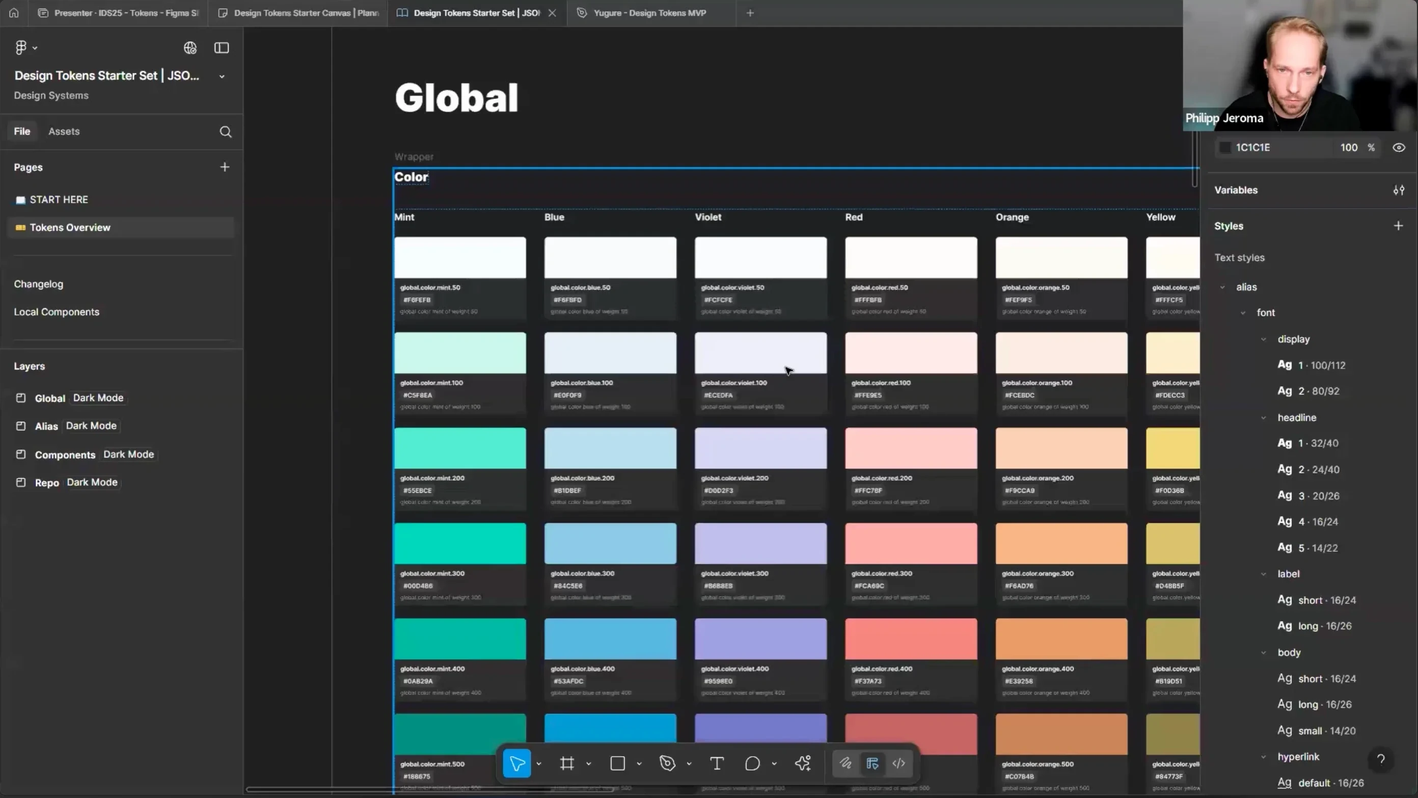 Design Tokens Starter Set UI Kit for Figma