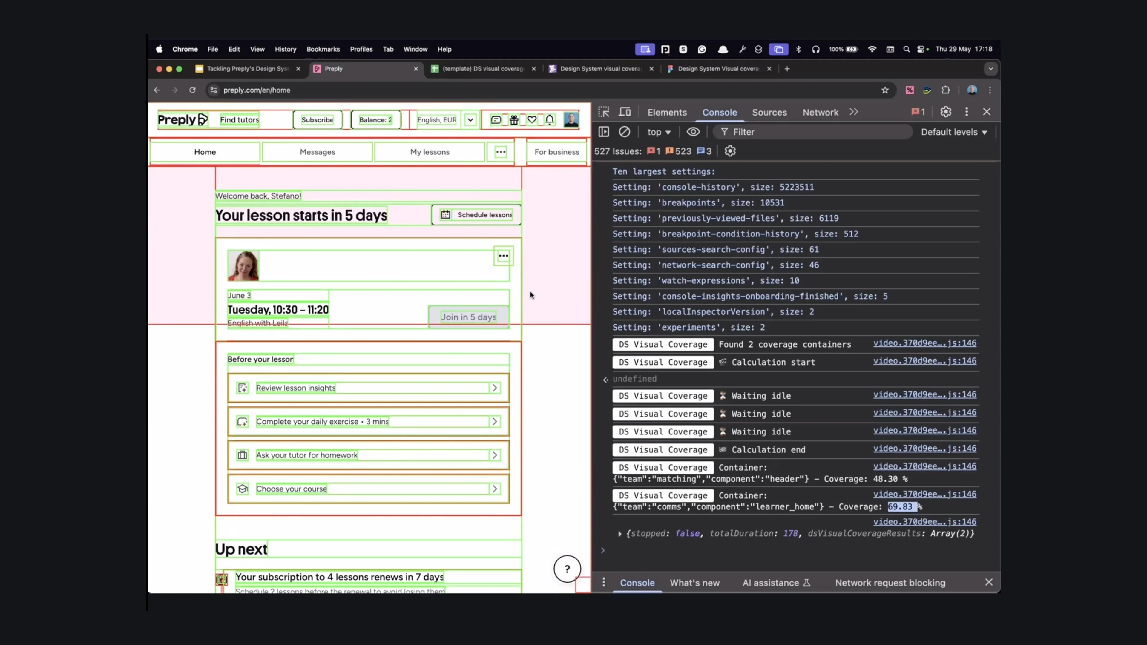 Design System Tracking Preply